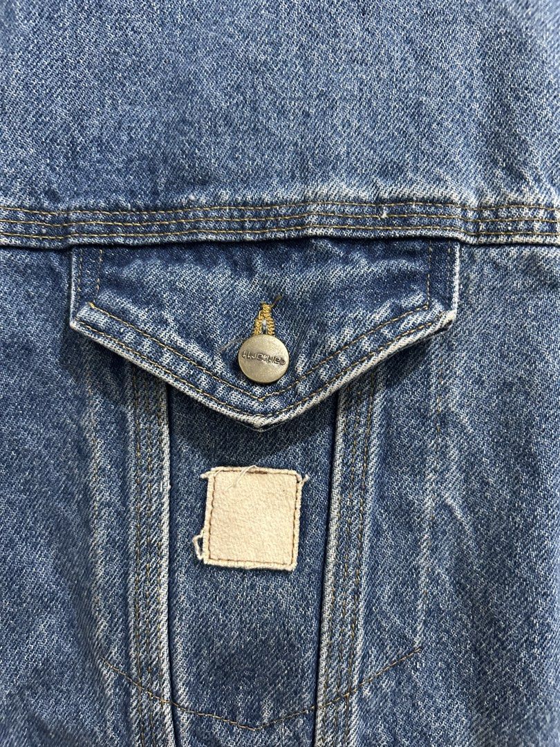 Carousell Carhartt J12DST Denim Jacket (Category: Coats, Jackets and Outerwear) located in Angeles City. Submitted by cassey_phoenix (Listing ID 1465060933, Image 2). Description: - Brand: Carhartt - Model: J12DST Denim Jacket - Color: Blue with great natural fading - Size: Large Regular - Material: 100% cotton (Made in USA) - Features: Button-up front with branded metal buttons, chest flap pockets, vertical welt pockets, and blank leather patch 