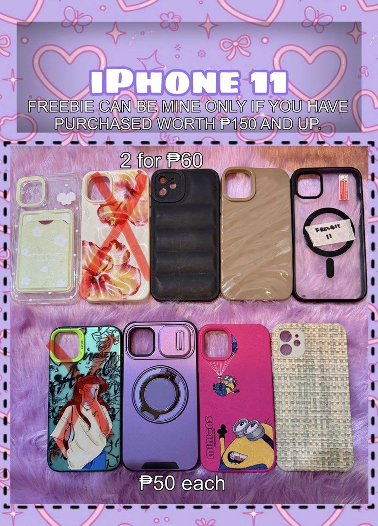Casing for iPhone units (Category: Cases & Sleeves) located in Paranaque City. Submitted by hrdypcnz (Listing ID 1465027019, Image 3). Description: ໒꒰ྀི๑• ༝ •๑꒱ྀི১ 𝐀𝐟𝐟𝐨𝐫𝐝𝐚𝐛𝐥𝐞 𝐢𝐏𝐡𝐨𝐧𝐞 𝐂𝐚𝐬𝐞? 𝐈 𝐠𝐨𝐭𝐜𝐡𝐮! ❀࿐ —Starts at ₱50 —with bundles —Premium/branded cases nothing above ₱150 For iPhone 6 to 17 Pro Max ✨ 📍Malabon City.