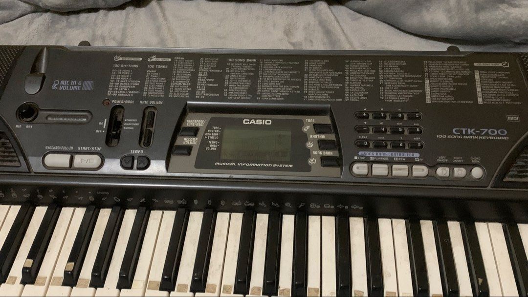 Casio CTK-700 100 Bank Keyboard (Category: Musical Instruments) located in Manila. Submitted by rinzensaddiction (Listing ID 1465076351, Image 2). Description: Bought in 2010. Been used in Church and for musical hobbies. No accessories included, only its power cord. 61 full-size keys, good for keyboard beginners. .