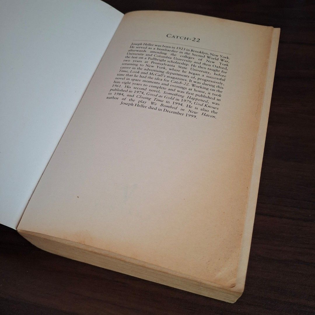Catch-22 by Joseph Heller (Category: Storybooks) located in Caloocan City. Submitted by mei56313 (Listing ID 1464996345, Image 3). Description: - pages with natural tanning; manage your expectations - MOP: Bank transfer/Gcash - MOD: Lalamove; buyer will shoulder shipping fee.
