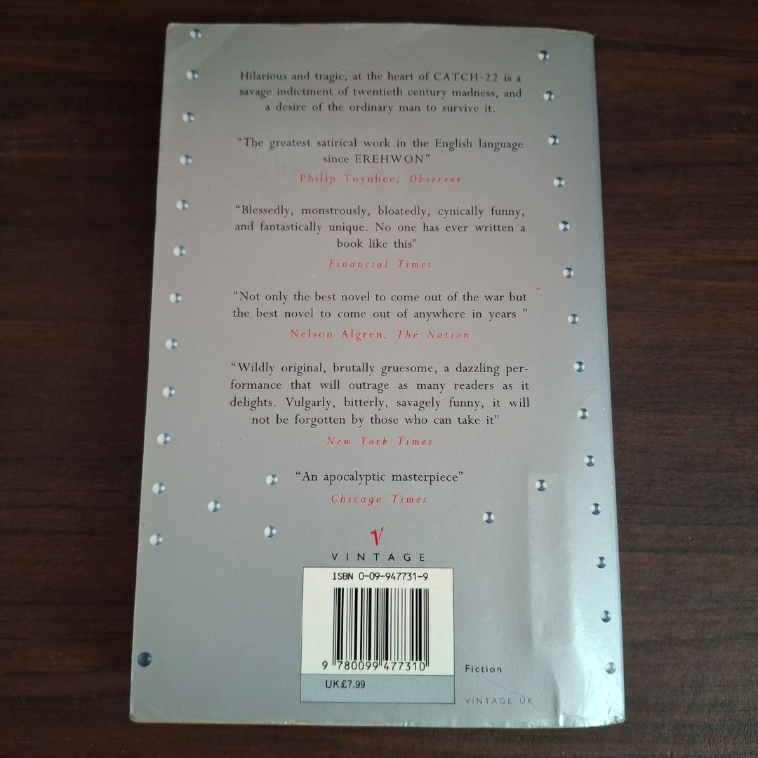 Catch-22 by Joseph Heller (Category: Storybooks) located in Caloocan City. Submitted by mei56313 (Listing ID 1464996345, Image 2). Description: - pages with natural tanning; manage your expectations - MOP: Bank transfer/Gcash - MOD: Lalamove; buyer will shoulder shipping fee.