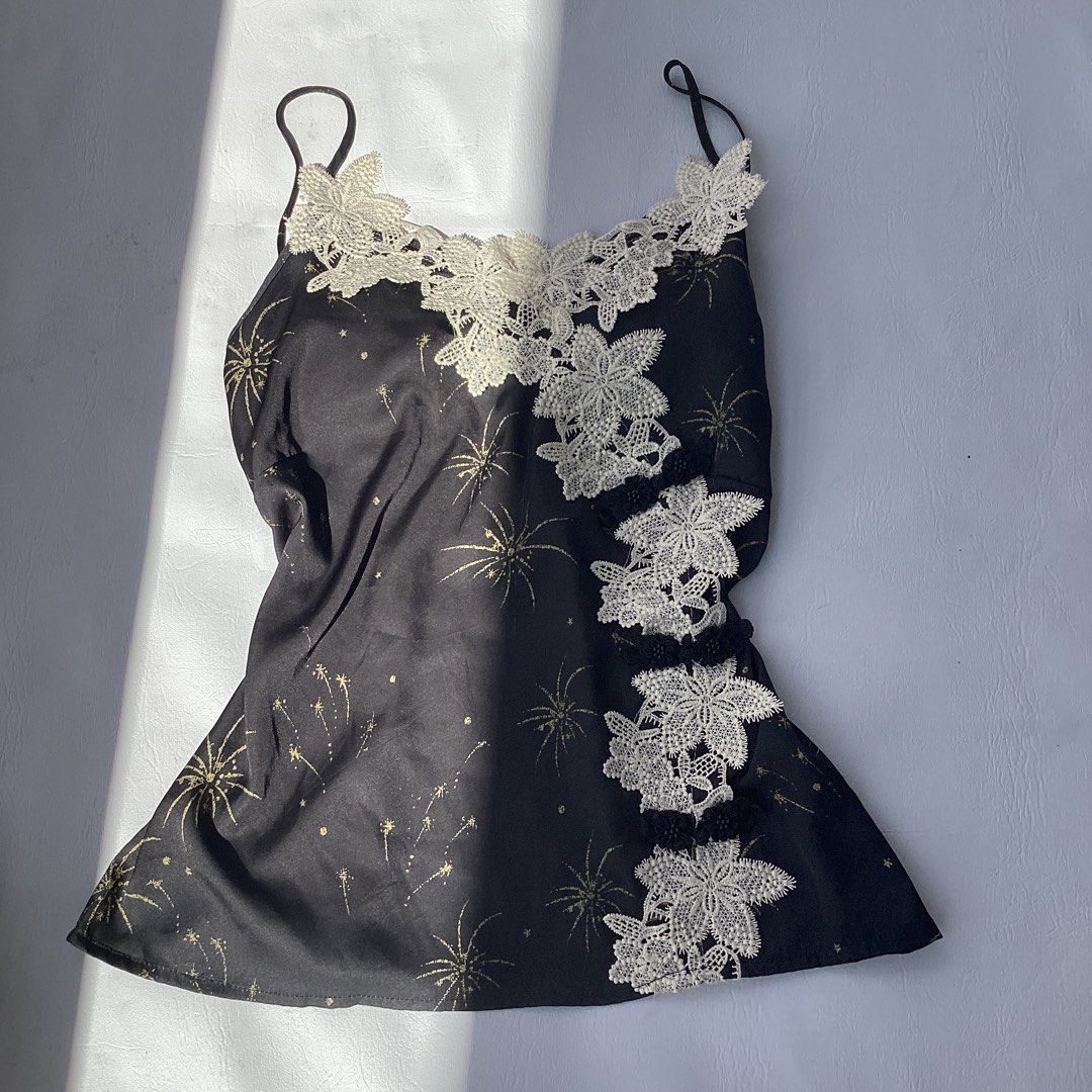 Celestial Nlack with Floral Lace Trim (Category: Sleeveless) located in Pasig City. Submitted by wear_she_goes (Listing ID 1465037871, Image 2). Description: .