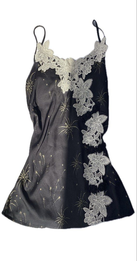 Celestial Nlack with Floral Lace Trim (Category: Sleeveless) located in Pasig City. Submitted by wear_she_goes (Listing ID 1465037871, Image 1). Description: .