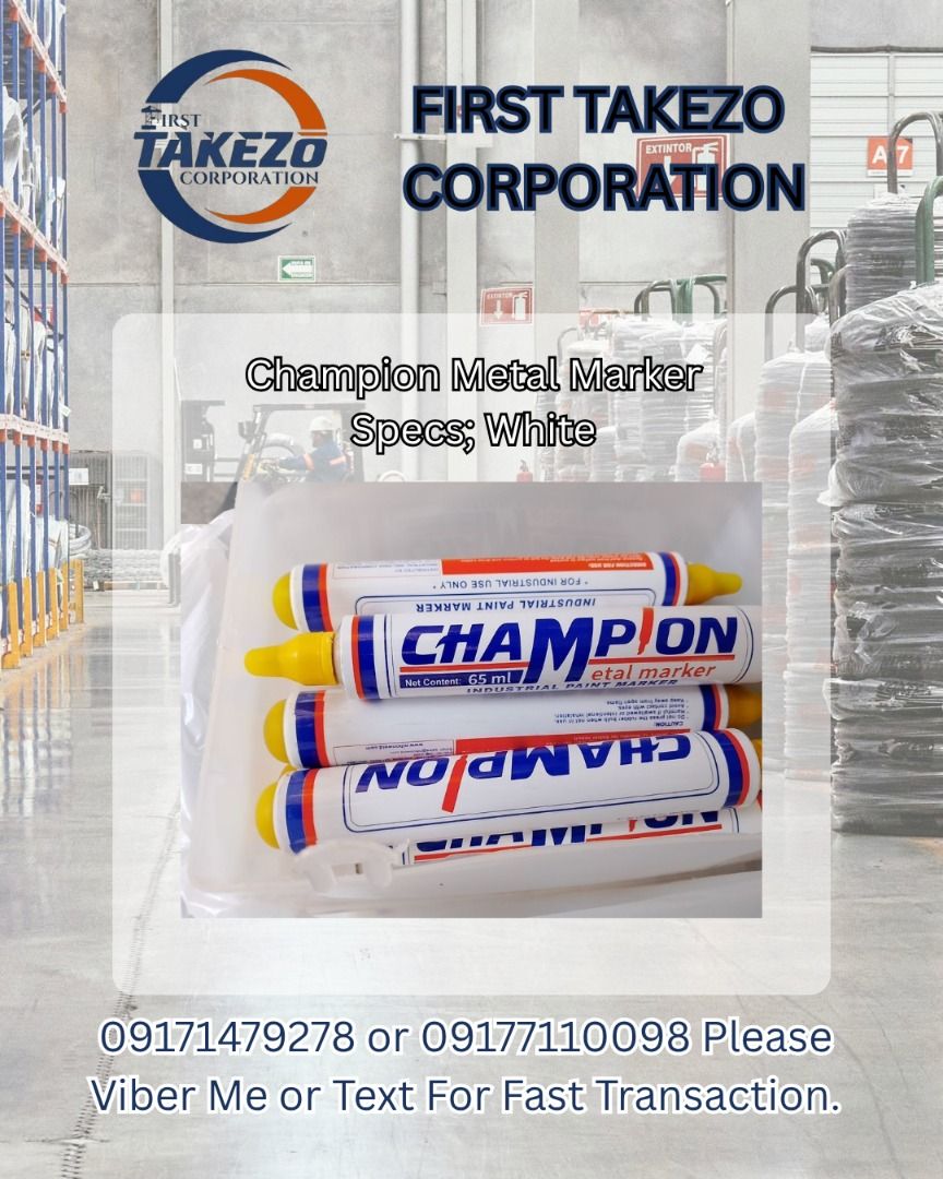 Champion Metal Marker Specs, White (Category: Construction Tools & Equipment) located in Manila. Submitted by joeyroque09 (Listing ID 1465031287, Image 1). Description: Champion Metal Marker Specs, White.