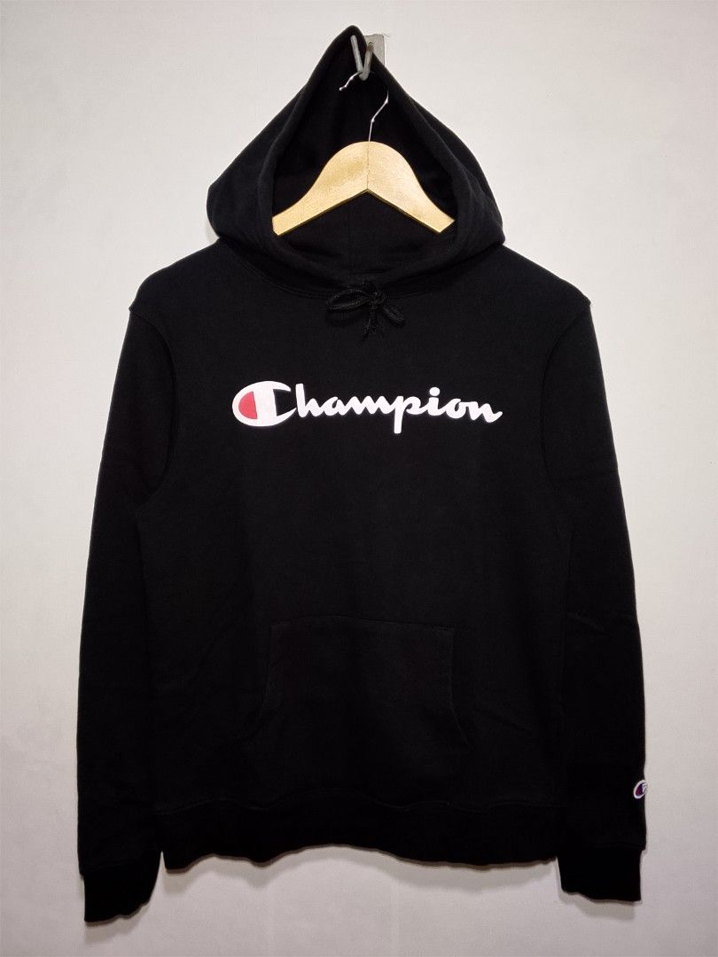 Champion Script Hoodie (Category: Hoodies) located in Dasmarinas. Submitted by alexander24 (Listing ID 1465108432, Image 1). Description: Champion Script Hoodie Size: Small Dimes: W18 x L24 Condition: Excellent Color rate: 9.5/10 No issue.