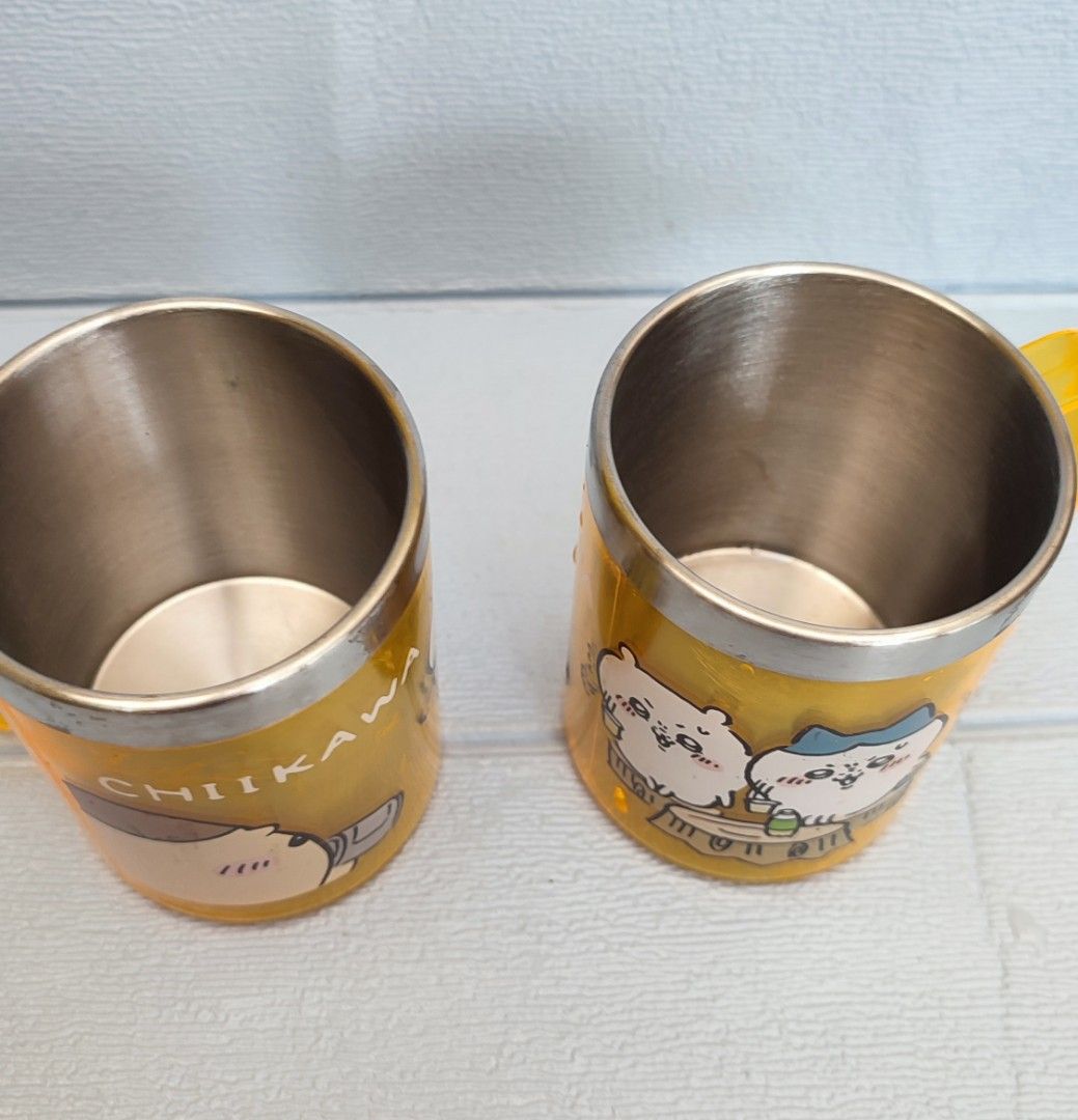 Chikawa stainless small mugs (Category: Character Goods) located in Mandaluyong City. Submitted by lalahhome (Listing ID 1464986636, Image 2). Description: 2 pcs small mug Chikawa price for 2 mugs.