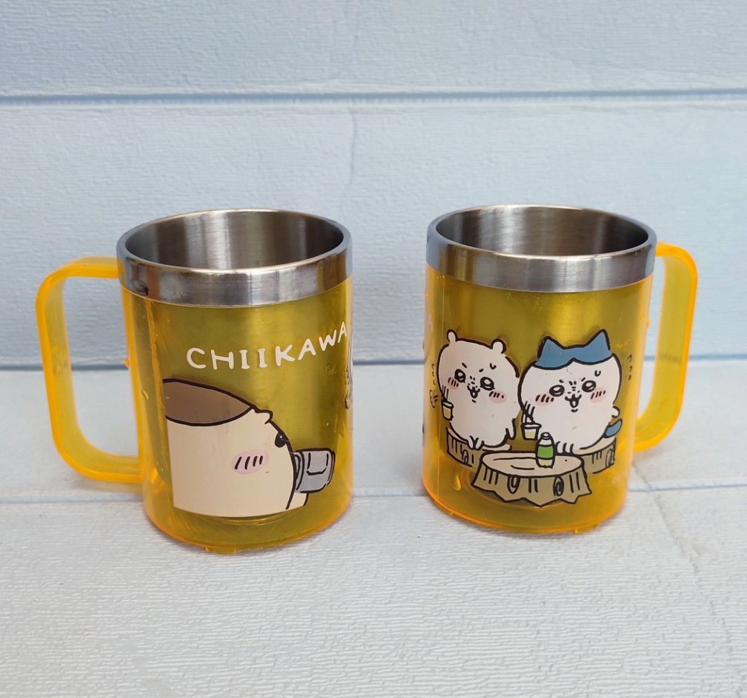 Chikawa stainless small mugs (Category: Character Goods) located in Mandaluyong City. Submitted by lalahhome (Listing ID 1464986636, Image 1). Description: 2 pcs small mug Chikawa price for 2 mugs.