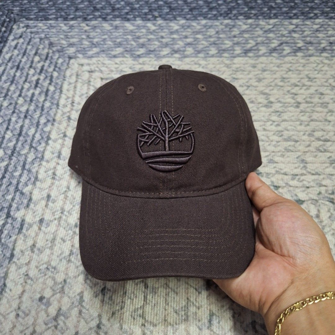 Chocobrown big logo unstructured bucklestrap dad cap/hat by Timberland (Category: Caps & Hats) located in Balagtas. Submitted by capncaps09 (Listing ID 1464999517, Image 2). Description: Chocobrown big logo unstructured bucklestrap dad cap/hat by Timberland organic cotton brand new legit 100% 550.