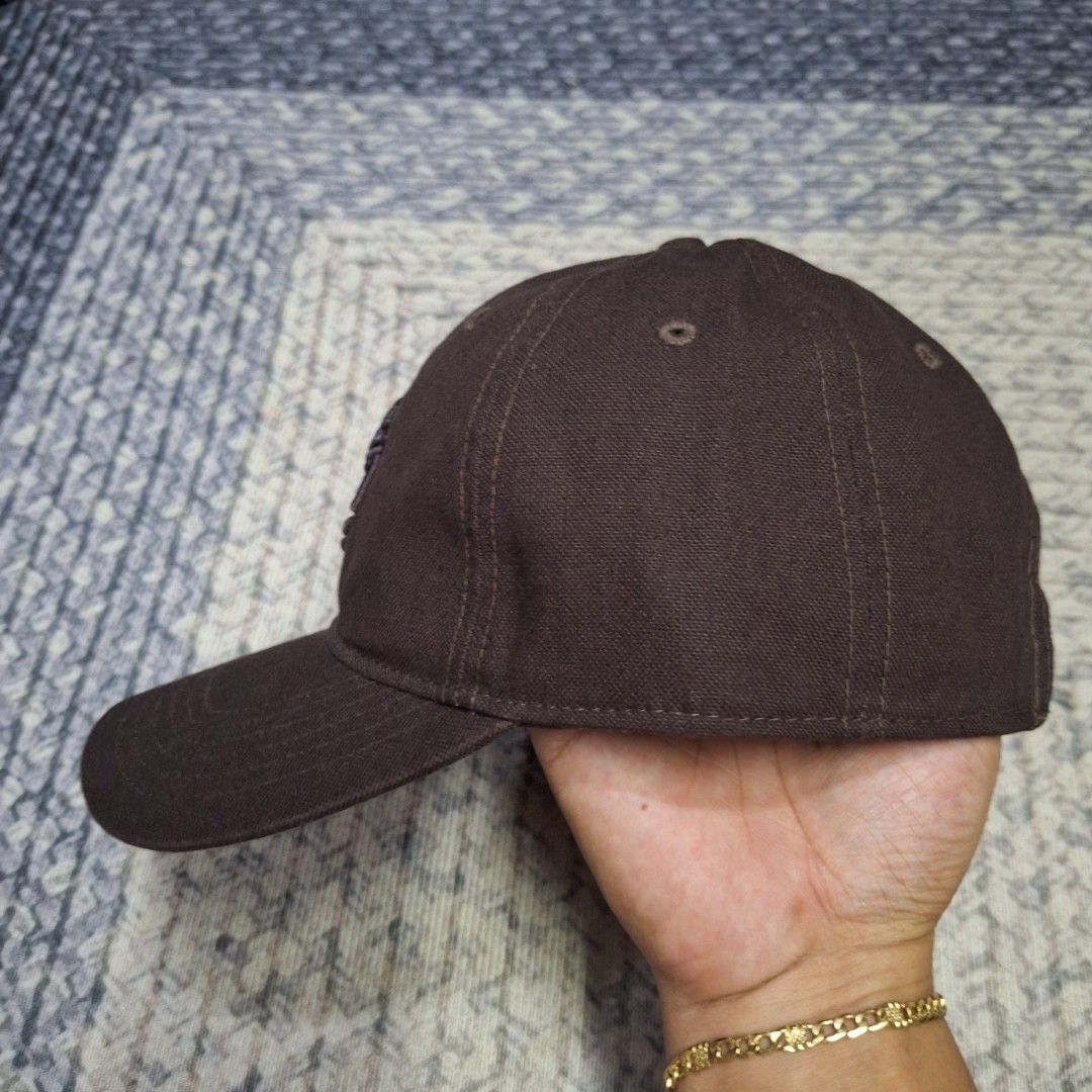 Chocobrown big logo unstructured bucklestrap dad cap/hat by Timberland (Category: Caps & Hats) located in Balagtas. Submitted by capncaps09 (Listing ID 1464999517, Image 3). Description: Chocobrown big logo unstructured bucklestrap dad cap/hat by Timberland organic cotton brand new legit 100% 550.