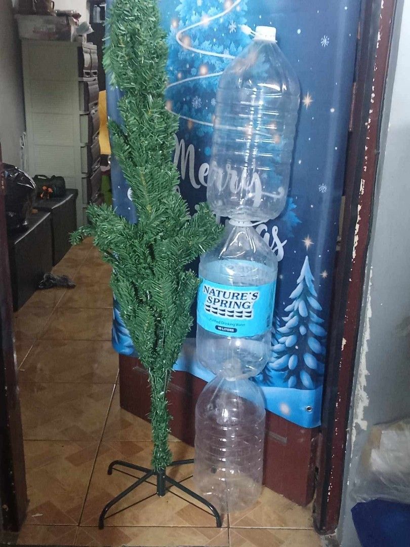 Christmas tree (Category: Everything Else Others) located in Las Pinas. Submitted by mommys_koleksyon011 (Listing ID 1465129112, Image 2). Description: BNEW 2 tier Christmas tree see photos po para sa taas Nia katabi Nia is 10 gallon of water for comparison no box.
