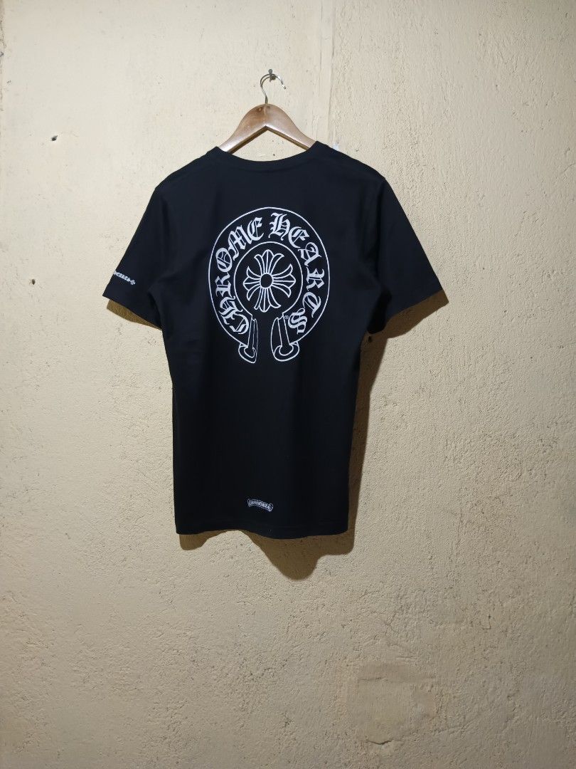 Chrome hearts (Category: Activewear) located in San Pablo. Submitted by thriftyjd (Listing ID 1465069562, Image 1). Description: Dimes: L28 x W21 Condition/color rate: 9/10 Issue: some parts of print has minimal lines.