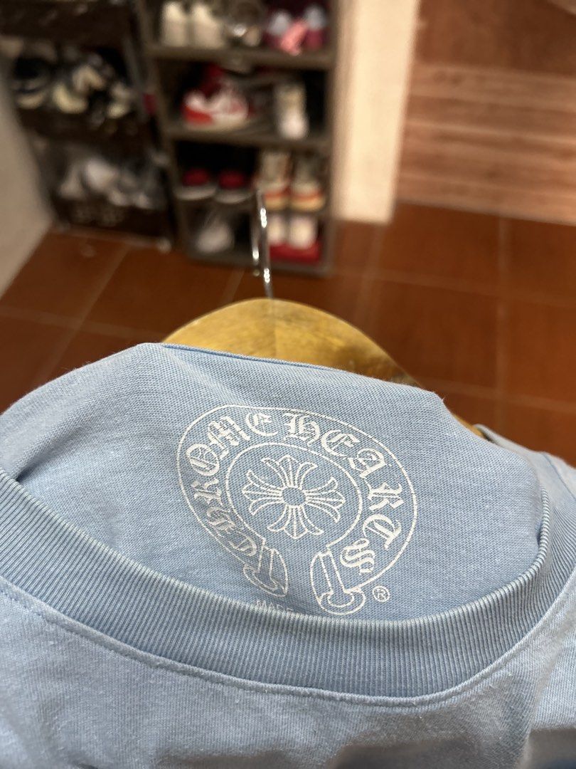 Chrome Hearts (Category: Tshirts & Polo Shirts ) located in Mabalacat. Submitted by johnchanfinds (Listing ID 1465086783, Image 3). Description: Excellent condition Size M Width 21 Length 27 Color rate 9.2/10.