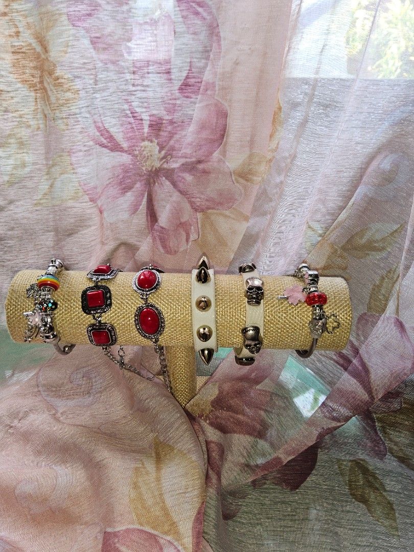 Chunky Y2K Goth Whimsy Set Esoteric Bangles (Category: Bracelets) located in Taguig. Submitted by ynascorner_ (Listing ID 1458675682, Image 3). Description: all available and thrifted! 📍taguig.