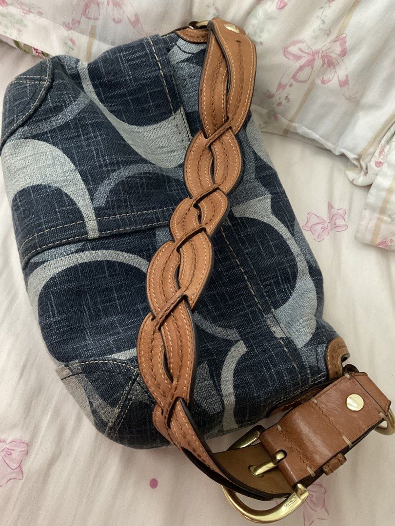 Coach Denim Tonal Soho [SUPER RARE] (Category: Shoulder Bags) located in Manila. Submitted by sirifufufu (Listing ID 1464952633, Image 3). Description: Coach Denim Tonal Soho 🌷 AVAILABLE 🌷 ⁀જ➣ Purchase via DM 💌 ────୨ৎ──── ♡ Pristine condition, minimal scratches on buckle ♡ No canvas rubs or leather cracks ♡ Clean interior and exterior ♡ No foul smell! Storage is pet-free and smoke-free ♡ Guaranteed Authentic (Money back if proven fake!) ────୨ৎ