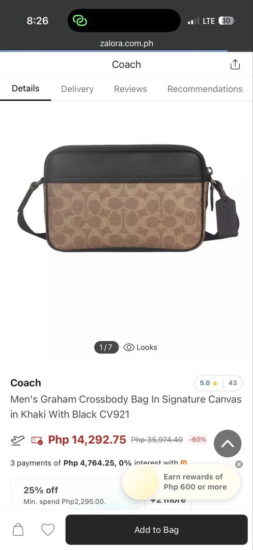 Coach Graham Crossboday Bag (Category: Cross-body Bags) located in Manila. Submitted by luckishop (Listing ID 1465079818, Image 2). Description: .