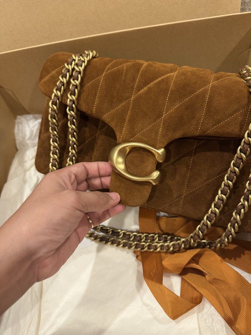 Coach Quilted Suede Tabby 26 Warm Brown (Category: Luxury Bags & Wallets) located in Taguig. Submitted by JHOs.it.up (Listing ID 1465124846, Image 3). Description: can pass as brandnew✨ complete inclusion tag, care card, dustbag with box. used twice..