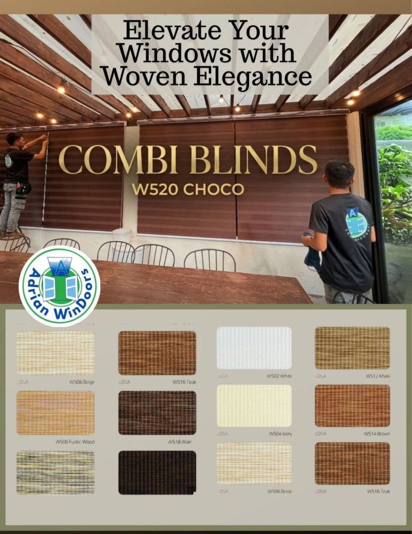 Combi Blinds (Category: Other Home Furniture) located in Quezon City. Submitted by adrian_windoors (Listing ID 1465021997, Image 1). Description: ✅Combi Blinds (100% Polyester) ✅Applicable for Windows and Doors ✅with Variety of Shades #AdrianWinDoors #CombiBlindsPH.