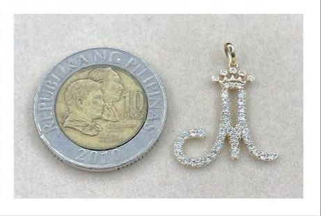 Cursive M diamond pendant (Category: Necklaces) located in Malolos. Submitted by keenhorse_ef38ab (Listing ID 1465089392, Image 3). Description: .50carat diamond 18karat gold *Chain not included COD/COP VIA LBC NO MEETUP 1,000 DOWNPAYMENT REQUIRED.