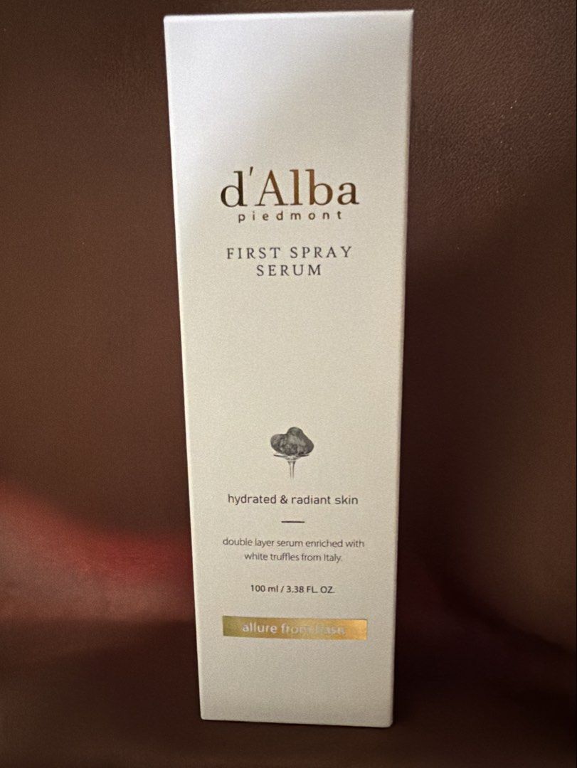 d'Alba First Spray Serum 100 mL (Category: Face Care) located in Mandaluyong City. Submitted by skinrulings (Listing ID 1464972372, Image 1). Description: d'Alba First Spray Serum.