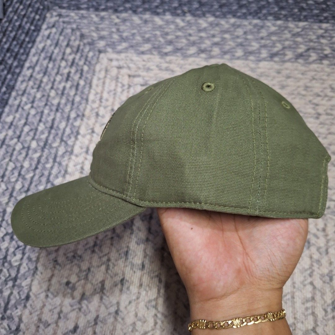 Dark Matcha big logo unstructured bucklestrap dad cap/hat by Timberland (Category: Caps & Hats) located in Balagtas. Submitted by capncaps09 (Listing ID 1464999723, Image 3). Description: Dark Matcha big logo unstructured bucklestrap dad cap/hat by Timberland organic cotton brand new legit 100% 550.
