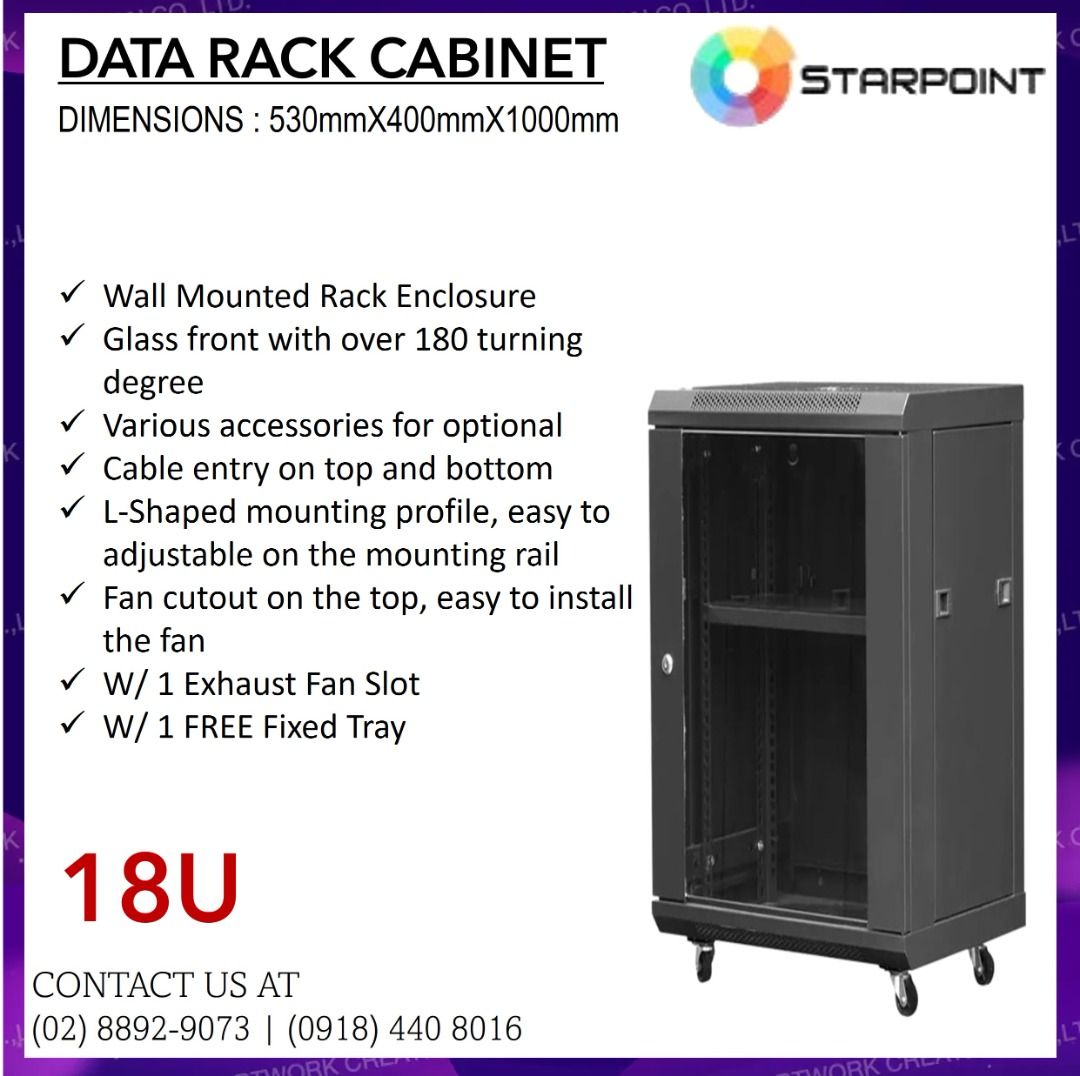 data rack cabinet, server rack cabinet, 18u data racck (Category: Office & Business Technology) located in Makati City. Submitted by johnstonecoolingmakati (Listing ID 1464988095, Image 1). Description: 🌏 We Can Deliver Nationwide 👉 AP Cargo, LBC & Lalamove (🛳️ Sea /✈️ Air Freight) ✅ 💯 Guaranteed Seller ✅ High Quality Products ✅ 💯 Legit Distributor ✅ Complete Documents 📩 Message us now for price, specifications, and availability..
