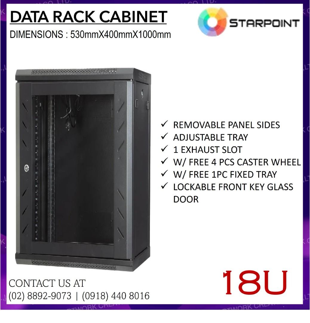 data rack cabinet, server rack cabinet, 18u data racck (Category: Office & Business Technology) located in Makati City. Submitted by johnstonecoolingmakati (Listing ID 1464988095, Image 2). Description: 🌏 We Can Deliver Nationwide 👉 AP Cargo, LBC & Lalamove (🛳️ Sea /✈️ Air Freight) ✅ 💯 Guaranteed Seller ✅ High Quality Products ✅ 💯 Legit Distributor ✅ Complete Documents 📩 Message us now for price, specifications, and availability..