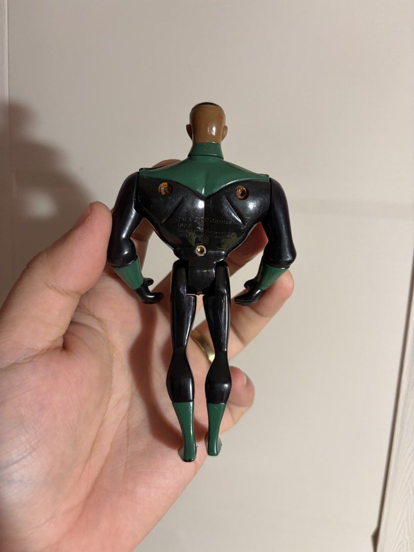 DC Comics Green Lantern John Stewart Action Figure (Category: Figurines & Statues) located in Plaridel. Submitted by moddedjarvis (Listing ID 1465170650, Image 2). Description: - Character: John Stewart Green Lantern (Justice League animated series era) - Outfit: Classic black and green suit with chest emblem - Articulation: Standard poseability - Condition: Minor surface scuffs from play and some paint chipping on the white chest logo - Authenti