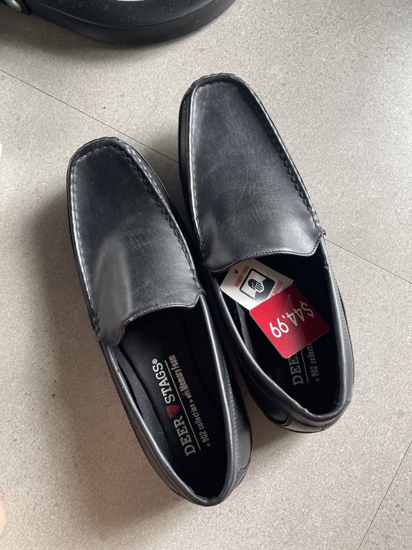 Deer Stags 902 Collection Memory Foam Black Loafers (Category: Dress Shoes) located in Paranaque City. Submitted by marizmrzy__shop (Listing ID 1464994755, Image 2). Description: - Brand: Deer Stags (902 Collection) - Style: Slip-on loafers in classic black - Condition: Brand new, never worn with retail tag attached ($44.99) - Comfort: Built-in memory foam insoles for extra cushioning - Cleanliness: Immaculate soles and uppers.