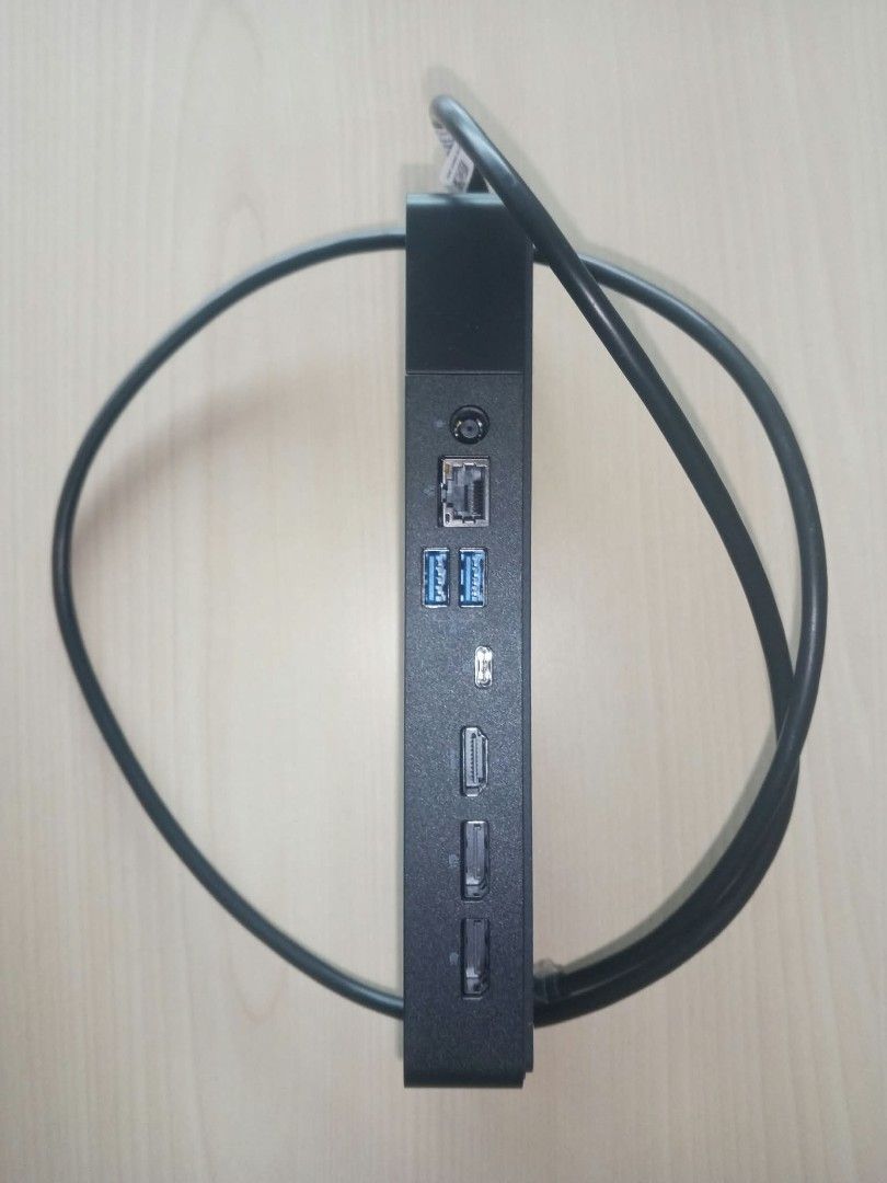 Dell Docking Station with 180W Power Adapter (Category: Laptops & Notebooks) located in Caloocan City. Submitted by tongskie93 (Listing ID 1465169472, Image 3). Description: - Dell docking station with 180W power brick and attached cable included - Ports: Ethernet, USB-A, USB-C, HDMI, and DisplayPorts - Supports dual monitor setups and connects all desk peripherals easily - Single cable connection to your laptop for a clutter-free desk - Clean un