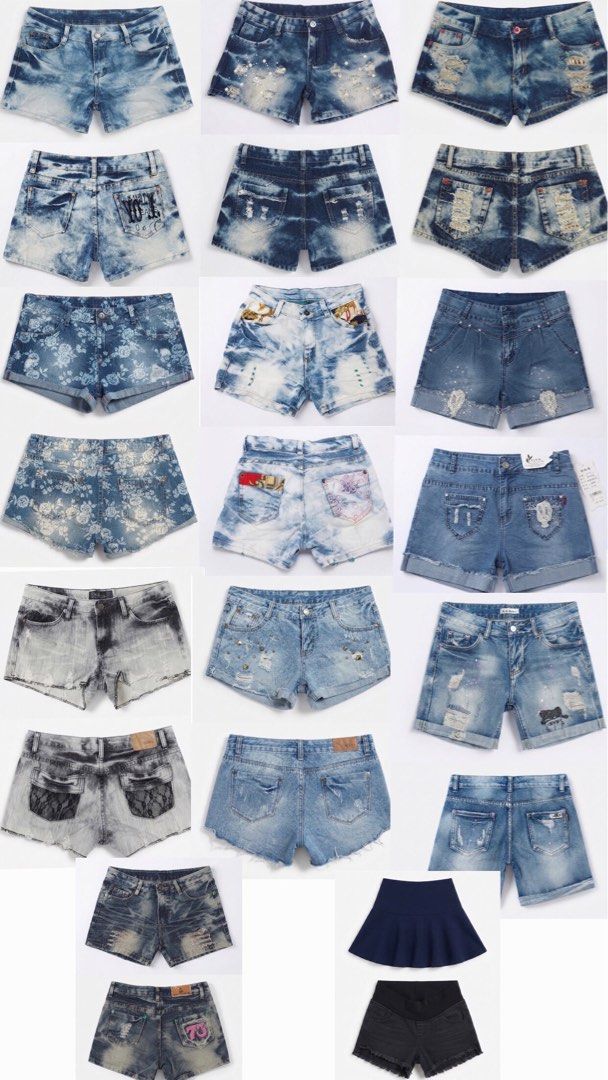 Denim shorts, 49 each (Category: Shorts) located in Paranaque City. Submitted by thriftfits_0708 (Listing ID 1465074914, Image 1). Description: Denim shorts, can do aspack .
