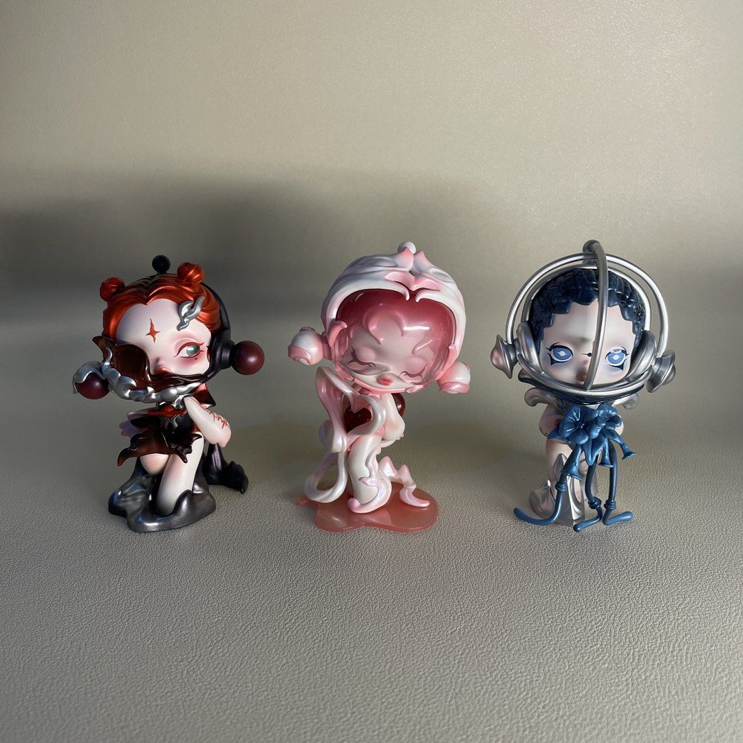 Skullpanda: the sound series (Category: Designer & Blind Box Toys) located in Caloocan City. Submitted by anjouir (Listing ID 1465086877, Image 1). Description: ✧… ꒰ wts/lfb ph ꒱ ♡ skullpanda: the sound ! — ₱ 1500 — the trust: 600 — the anger: 450 — the awe: 450 — can tingi but prefer sold as set — with box, foil, accessories, and card — opened at the bottom — mop: gcash — loc: south caloocan city # popmart wts lfb skullpanda the sound the trust 