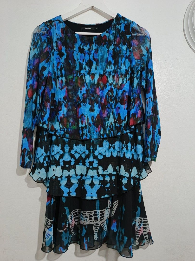 Desigual dress (Category: Dresses) located in Rizal. Submitted by vanessa_finds_ (Listing ID 1465082128, Image 3). Description: Desigual Tona Layered Patterned Dress in Enamel Blue,.