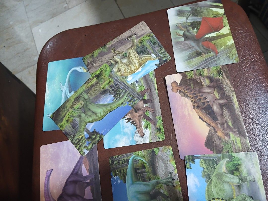 Dinosaur knowledge card games, bundle (Category: Trading Cards Accessories) located in Paranaque City. Submitted by 4thestate.surplusan (Listing ID 1465132724, Image 2). Description: used cards, good condition. see photos.