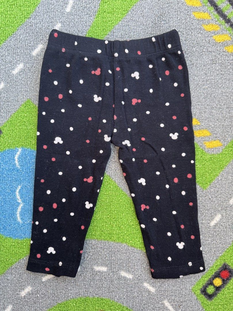 Disney Minnie Mouse Leggings Pants (Category: Babies & Kids Fashion) located in Rizal. Submitted by preloovved (Listing ID 1465080670, Image 1). Description: Black Mickey Mouse leggings for kids. Comfortable elastic waistband and soft, stretchy material. Great for everyday wear or Disney-themed outfits. Preloved, 12mos, cute nito Meet-up only in GB1 San Mateo, Rizal Shipping fee c/o buyer. Tres Marias or J&T express Payment to be sent to me via B