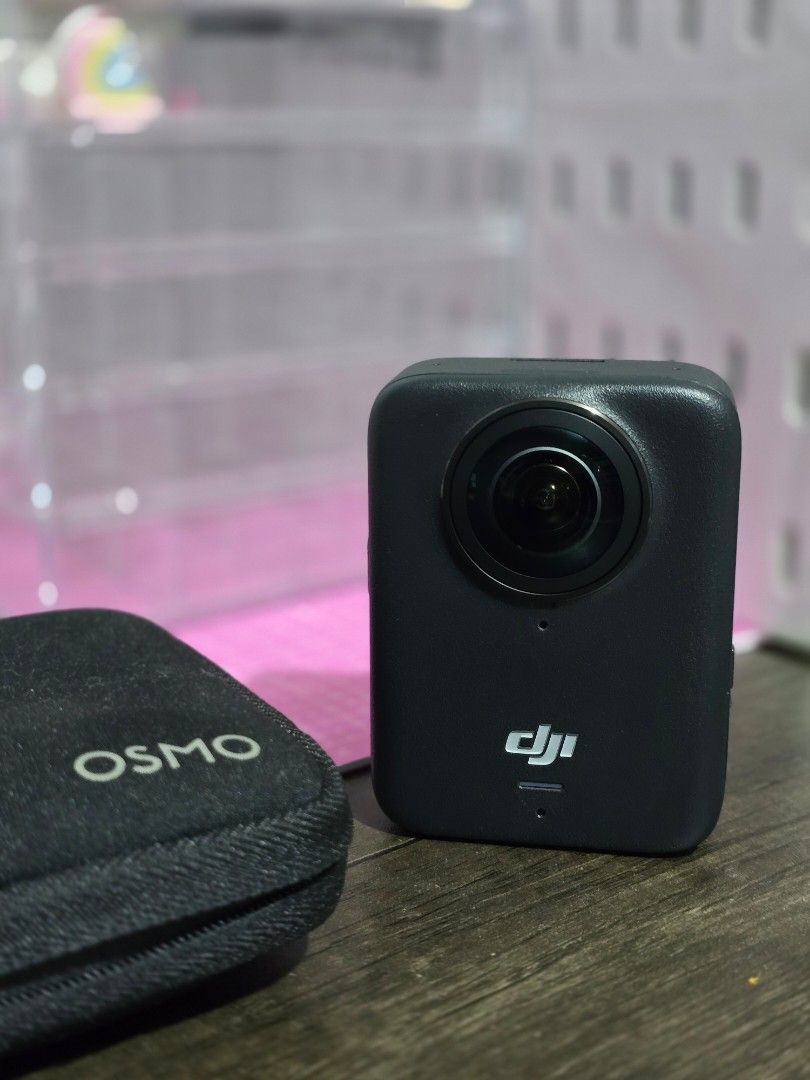 DJI Osmo 360 Standard (Category: Cameras) located in Angeles City. Submitted by peachmangopauu (Listing ID 1465103385, Image 1). Description: bought May 2026 standard, with box used only a few times, bnew condi no issues rfs stuck lang sa bahay.