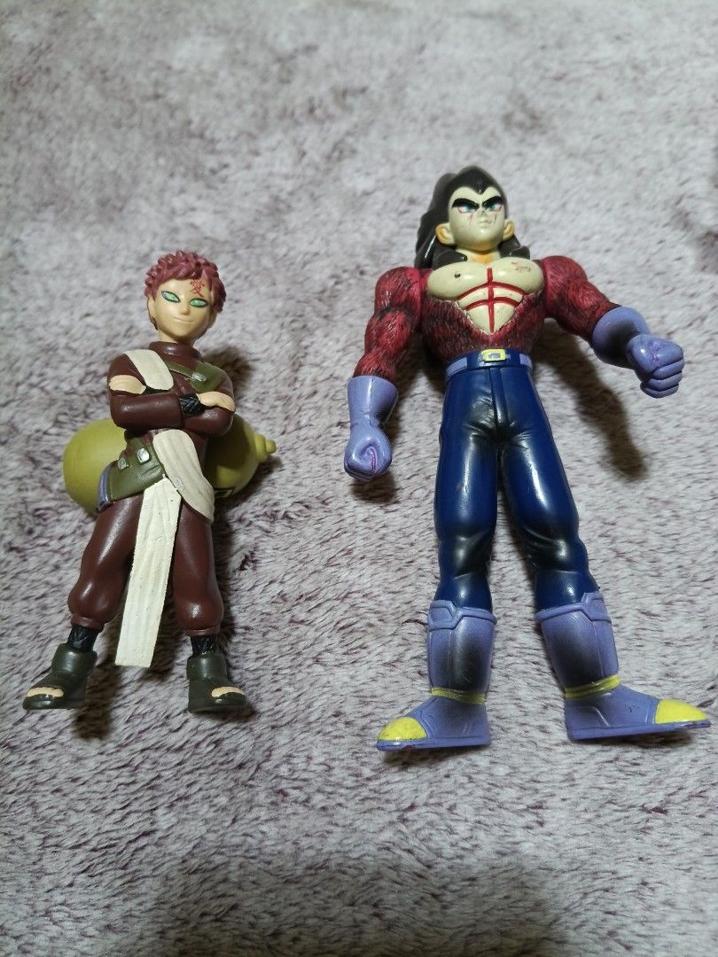 Dragon Ball & Naruto (Category: Figurines & Statues) located in Pasay City. Submitted by marineljapansurplus (Listing ID 1464997728, Image 1). Description: Dragon Ball - Vegeta Naruto -Gaara 2 vintage action figure from the 90s Collectors item As is where is condition Price: ₱1,500 Location : Cabrera Pasay City.
