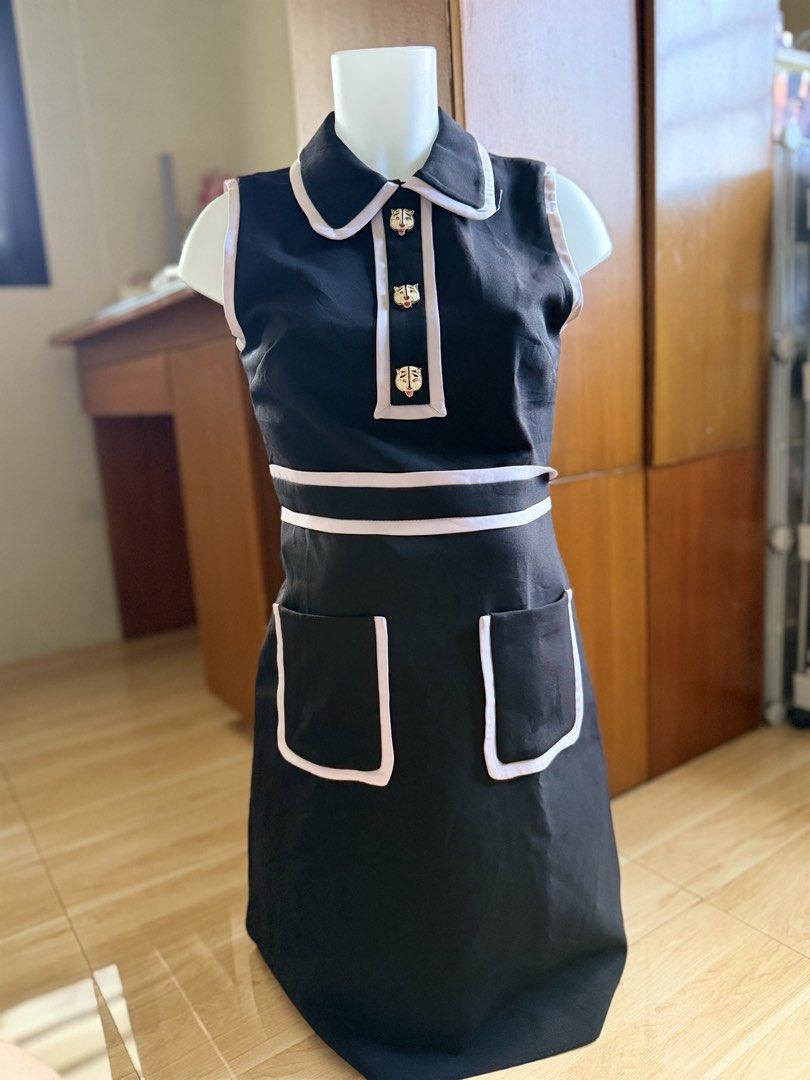 Dress with Collar (Category: Dresses) located in Bacoor. Submitted by editbyl (Listing ID 1465000853, Image 1). Description: Fits XS to S. Good for small frame. Dress length is a little above the knee.