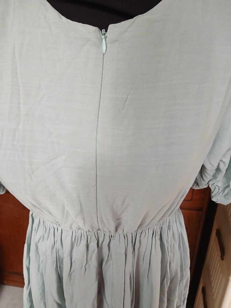 Dusty blue maxi bfeeding dress (Category: Dresses) located in Los Banos. Submitted by maimapiscay (Listing ID 1465095032, Image 2). Description: WORN ONCE Bfeeding Mum x RPB: Belle Nursing Dress Dusty blue L.