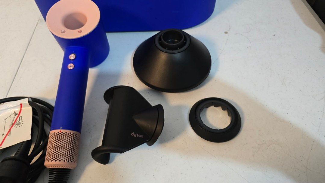Dyson Super Sonic Hair Dryer (Category: Hair) located in Rizal. Submitted by mikz_1303 (Listing ID 1464969208, Image 2). Description: Dyson Super Sonic Hair Dryer Australian mall pull out Used as demo unit 220V Model:HD07 Inclusion Case 3 attachment No issue .