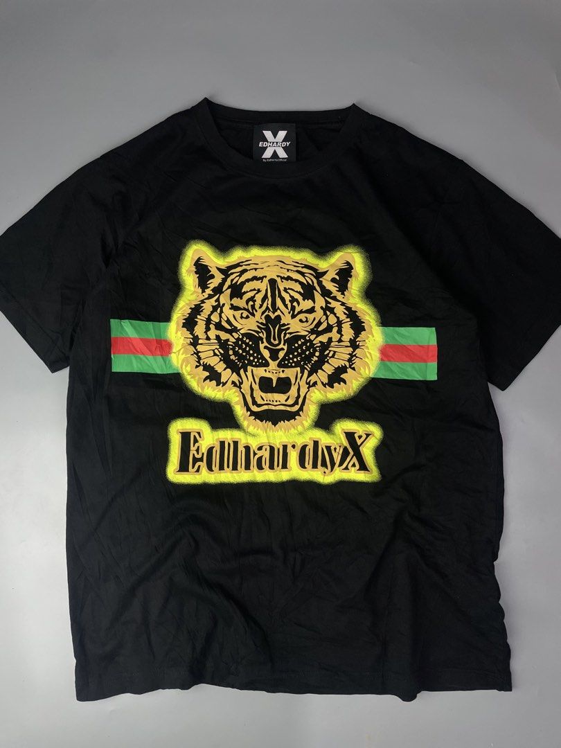 Ed Hardy X Black Tiger Graphic Tee Size L (Category: Tshirts & Polo Shirts ) located in Veruela. Submitted by blinkban_thrift (Listing ID 1465071564, Image 1). Description: Ed hardy 22x28 As new condition No issue 350+sf Location: Mindanao.