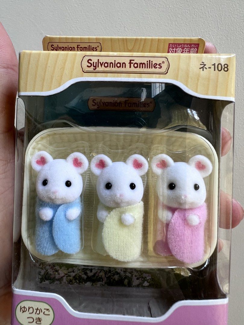 Epoch Sylvanian Families Marshmallow Mouse Triplets set (Category: Kids Toys) located in Zamboanga. Submitted by lcomprendio26013 (Listing ID 1465072106, Image 3). Description: PLEASE READ THE DESCRIPTION BEFORE YOU ORDER OR CHAT ME👍 AUTHENTIC Brand: Epoch Brandnew 📢pay today,ship out tomorrow 📢All picture posted are actual item that will you get 📢📢pg hnd aq makarply dto sa carousel paki messge aq sa peysbuk SEARCH LZ FIGURE AND STUFF📢 .