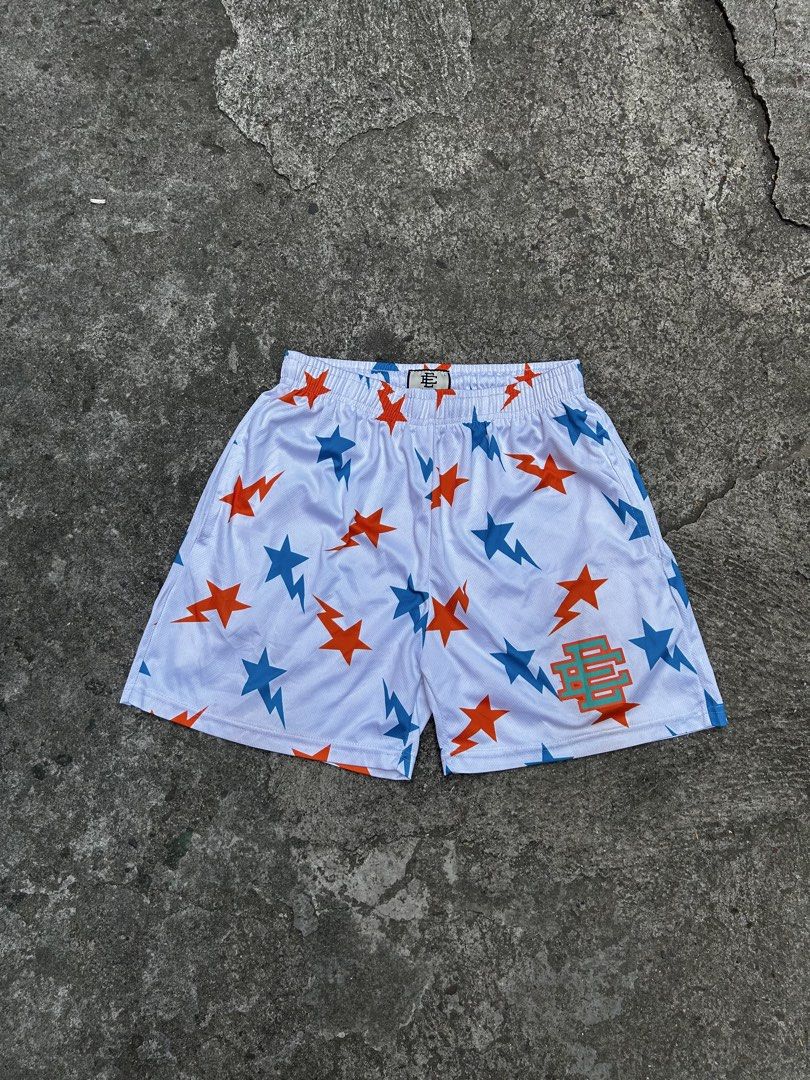 Eric Emanuel x Bape Sta (Category: Shorts) located in Dasmarinas. Submitted by thrifteverywhere (Listing ID 1465063799, Image 1). Description: ERIC EMANUEL x BAPE STA Excellent condition Size large.