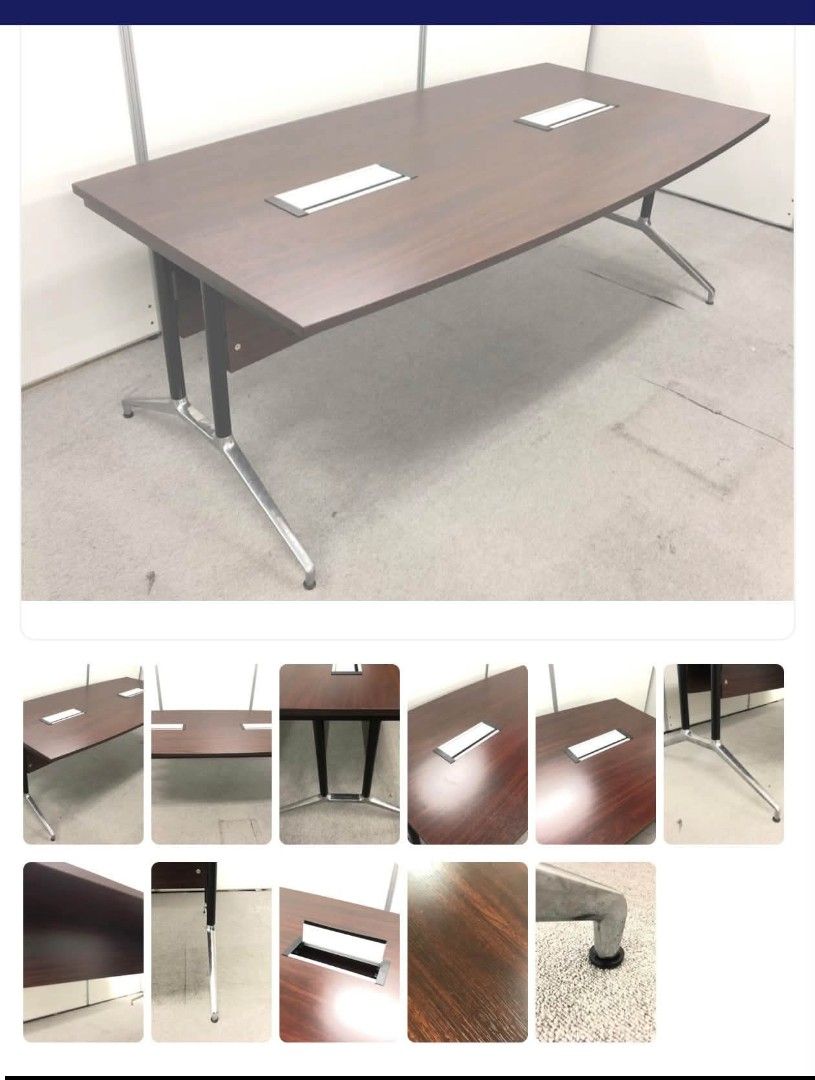 Executive Meeting Table (Category: Tables & Sets) located in Meycauayan. Submitted by marygracecasimiro (Listing ID 1465038297, Image 2). Description: 😍EXECUTIVE MEETING TABLE!!! PLUS NX-TM195R Luxurious Conference Table UPTO 10 SEATING CAPACITY!!! ANGGANDA!!! HEAVY-DUTY!!! VERY HEAVY!!! MAKINIS!!! With Built-in Wire Management Access Hatches Wood Grain Finish Height Adjuster on Legs Google Price : ₱45k to ₱140k (last pic) *SEE VIDEO COMMENT Pri