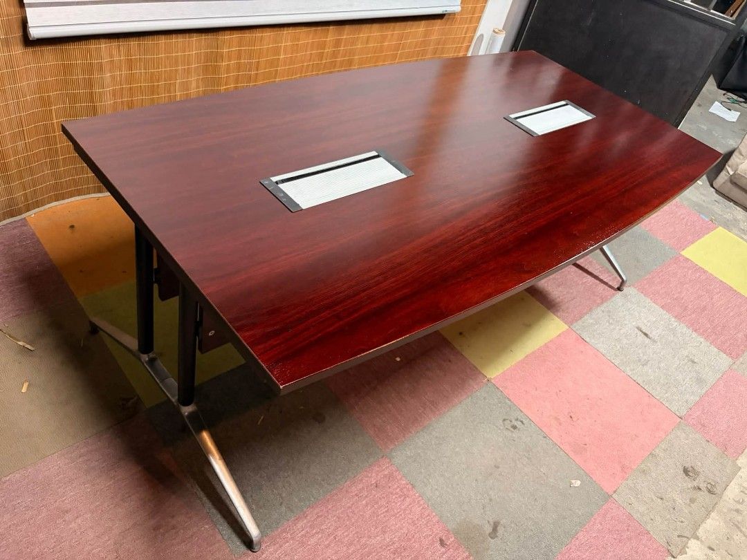Executive Meeting Table (Category: Tables & Sets) located in Meycauayan. Submitted by marygracecasimiro (Listing ID 1465038297, Image 3). Description: 😍EXECUTIVE MEETING TABLE!!! PLUS NX-TM195R Luxurious Conference Table UPTO 10 SEATING CAPACITY!!! ANGGANDA!!! HEAVY-DUTY!!! VERY HEAVY!!! MAKINIS!!! With Built-in Wire Management Access Hatches Wood Grain Finish Height Adjuster on Legs Google Price : ₱45k to ₱140k (last pic) *SEE VIDEO COMMENT Pri