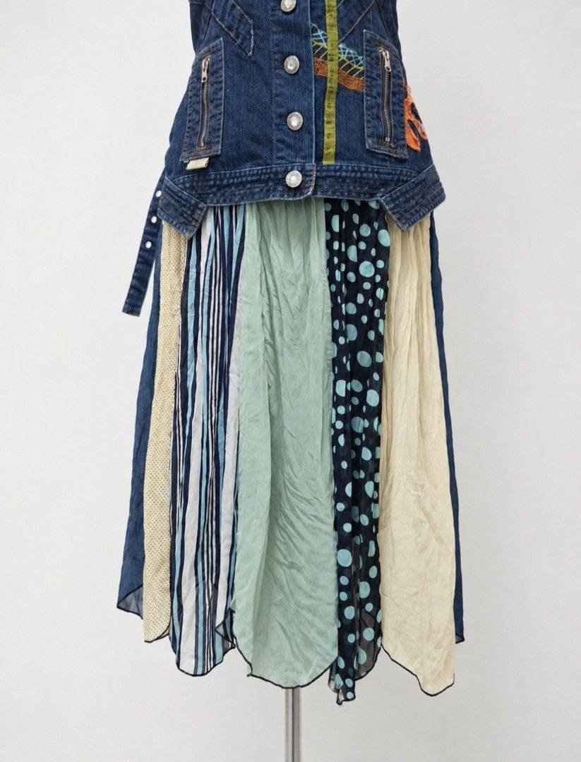 Fairy Multi-Panel Patchwork Chiffon Bias Skirt (Category: Skirts) located in Cabanatuan. Submitted by riworks (Listing ID 1465060048, Image 1). Description: Waist 11-22 inch .