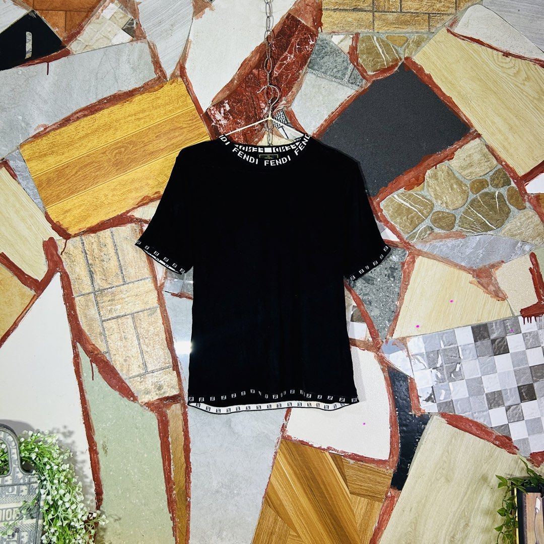 Fendi knit top (Category: Luxury Apparel) located in Baguio. Submitted by kckc_luxury (Listing ID 1465104049, Image 1). Description: 🌸 TINY PINK SPOTS ARE LENS DAMAGE, NOT CLOTH STAINS ————————— ❗️KINDLY READ BEFORE MAKING AN OFFER❗️ LISTING DETAILS size:M width x length (inches):24x23 condition: Good condition --- MOP: Gcash / BPI MOD: J&T / JRS LOCATION: Baguio City --- NOTE: • Manage your expectations • Photos did not go under any edit but co