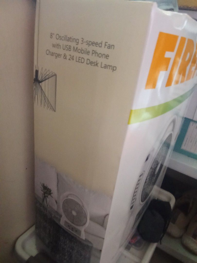 FIREFLY RECHARGEABLE FAN (Category: Fans) located in Manila. Submitted by zeneaglee (Listing ID 1465068724, Image 2). Description: original price pagbili sa mall 2500.