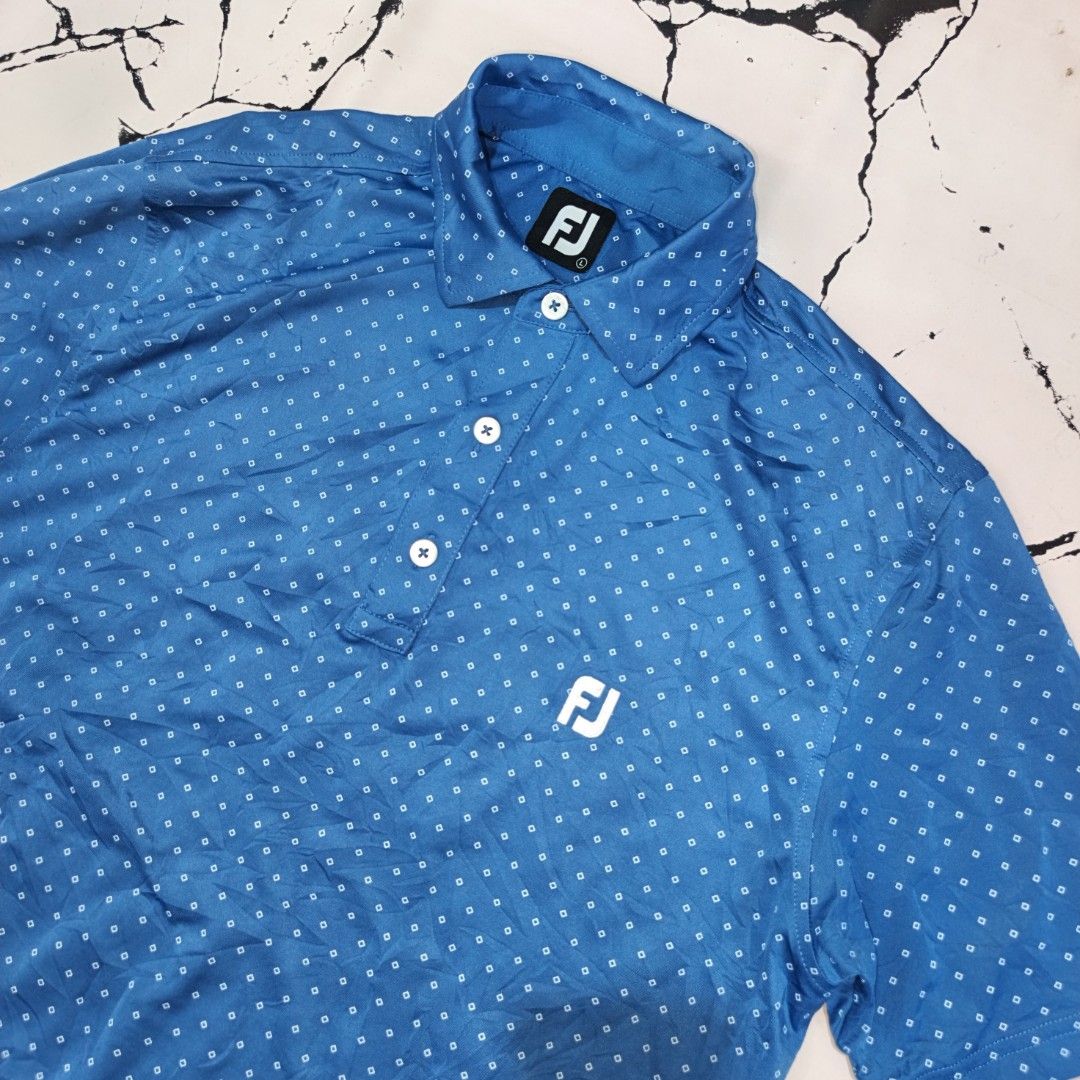 FJ GOLF POLO SHIRT (Category: Activewear) located in Cebu City. Submitted by papart1993 (Listing ID 1465000649, Image 2). Description: FOOT JOY GOLF POLO SHIRT AS NEW ROYAL BLUE LARGE 21 W 28-30 LOMG BACK W .