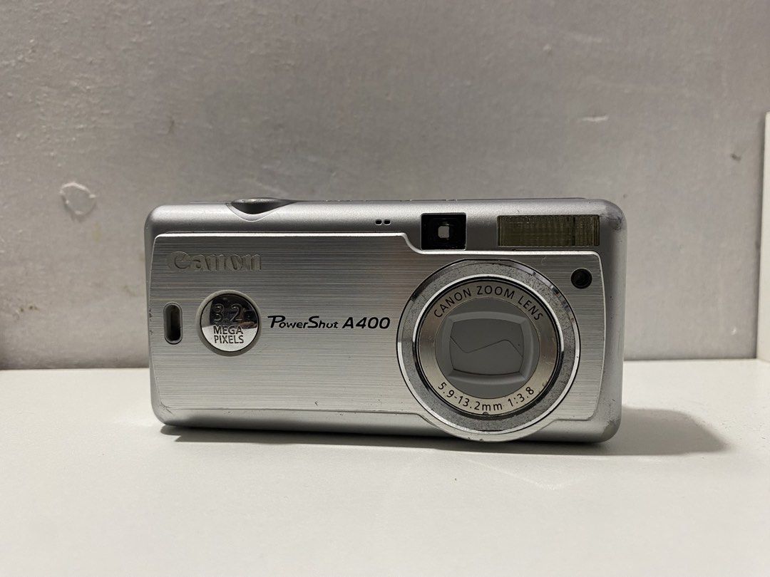 For sale: Canon Powershot A400 (Category: Cameras) located in Bulacan. Submitted by inthekitchen (Listing ID 1465069055, Image 1). Description: For sale: Canon Powershot A400 features: - 3.2 megapixel resolution - 2.2x optical zoom - zoom in and out working - flash working - body condition: 7/10 (with body cracks) but it doesn’t affect the output - inclusions: unit itself & AA batteries issue: - minor lens dust on certain angles but most of the t