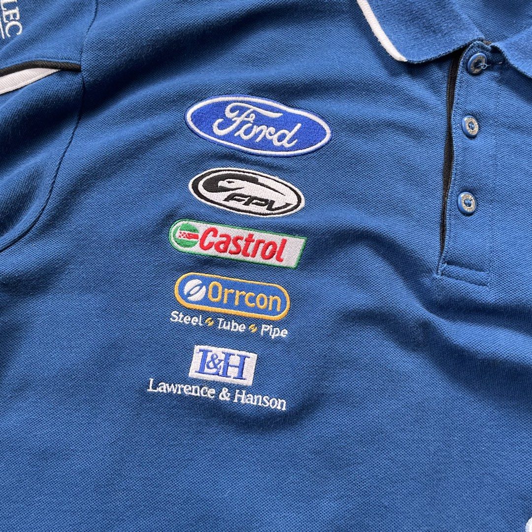 Ford Racing Polo Shirt (Category: Tshirts & Polo Shirts ) located in Panabo. Submitted by curated.dept (Listing ID 1464995666, Image 2). Description: size medium 22 width, 27 length excellent condition 9/10 color rate flaw on last slide very minimal freshly laundered .